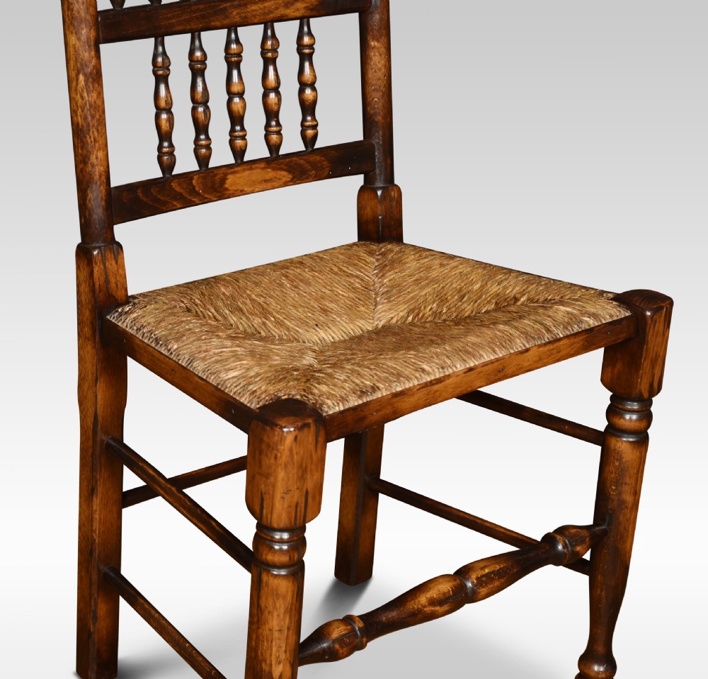 Set of eight ash spindle back chairs View VIII