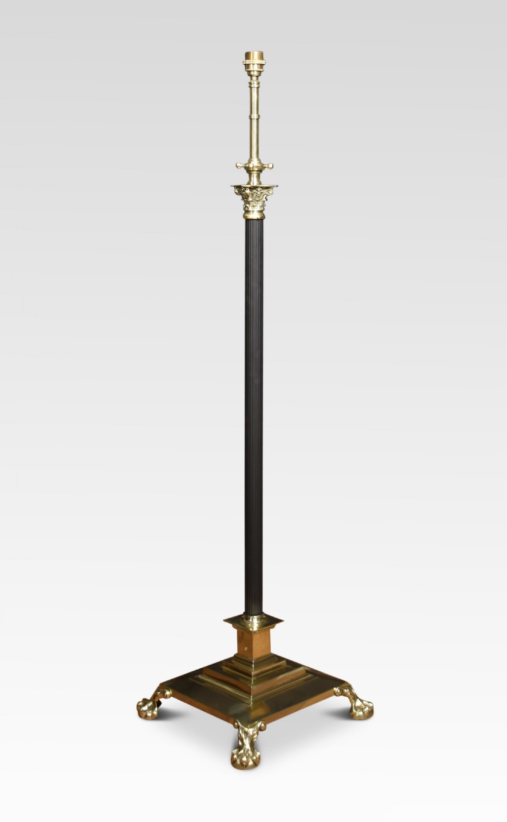 Brass standard lamp