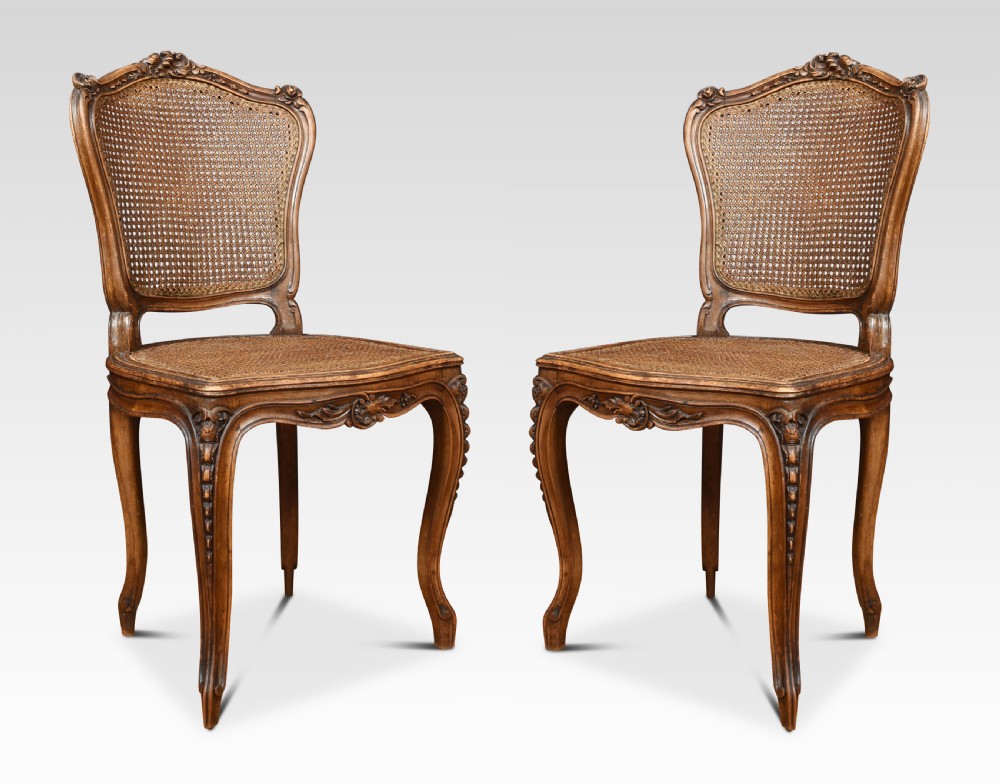 Pair of Louis XV style side chairs