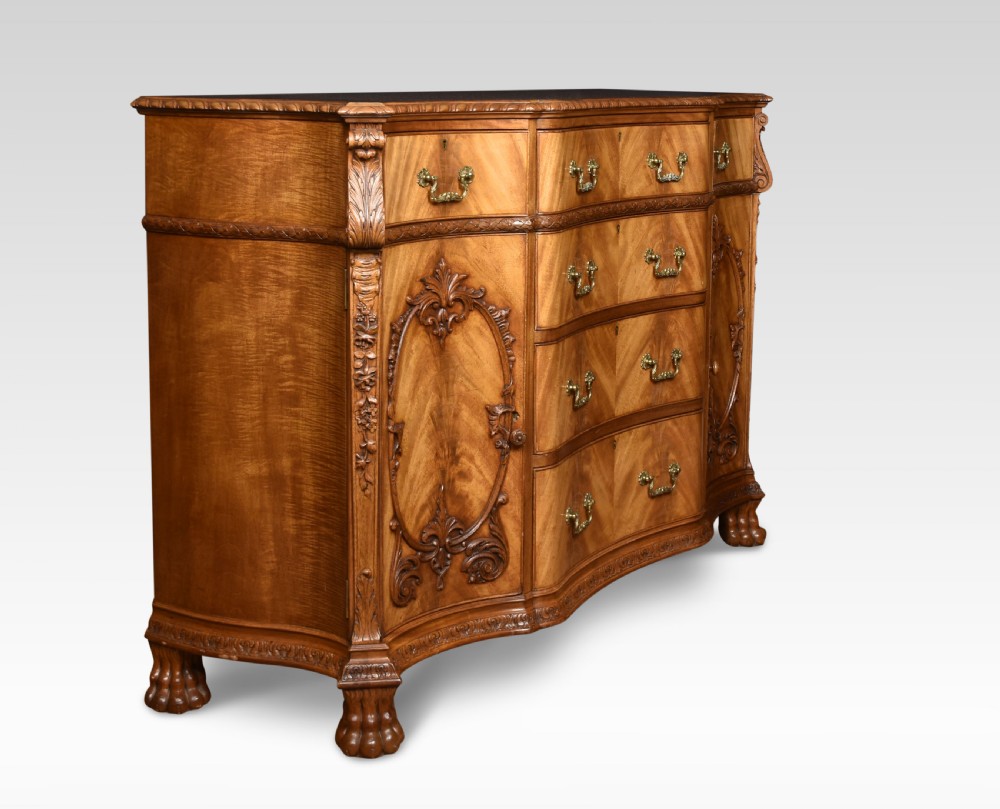 George III style serpentine fronted sideboard View III