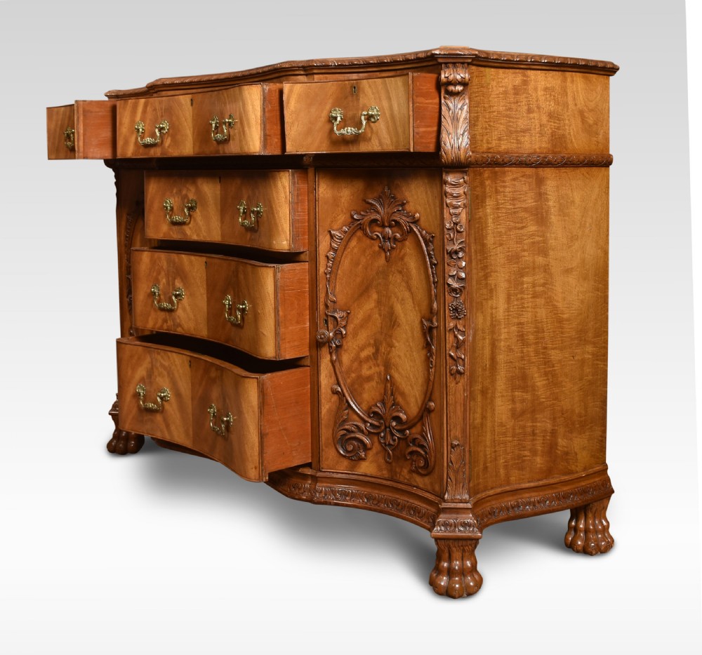 George III style serpentine fronted sideboard View X
