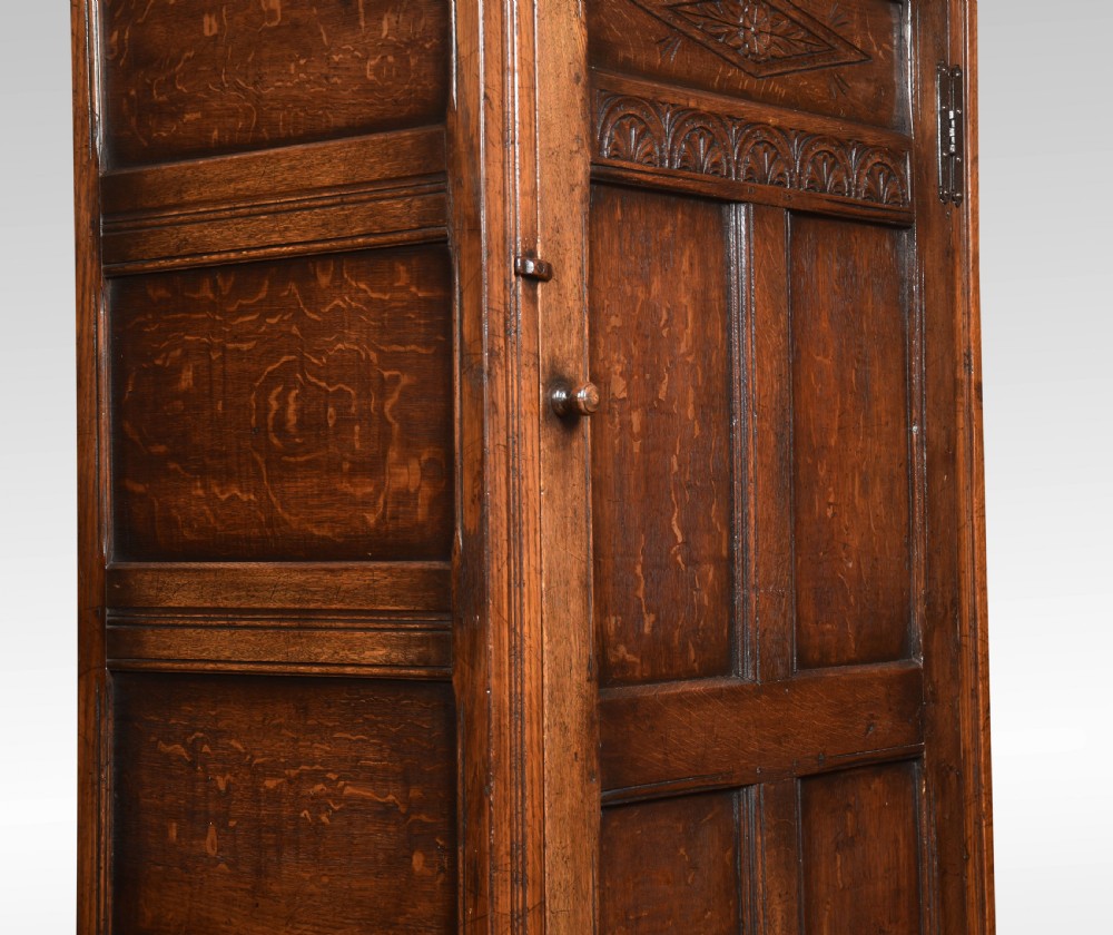 Carved oak hall robe View IV