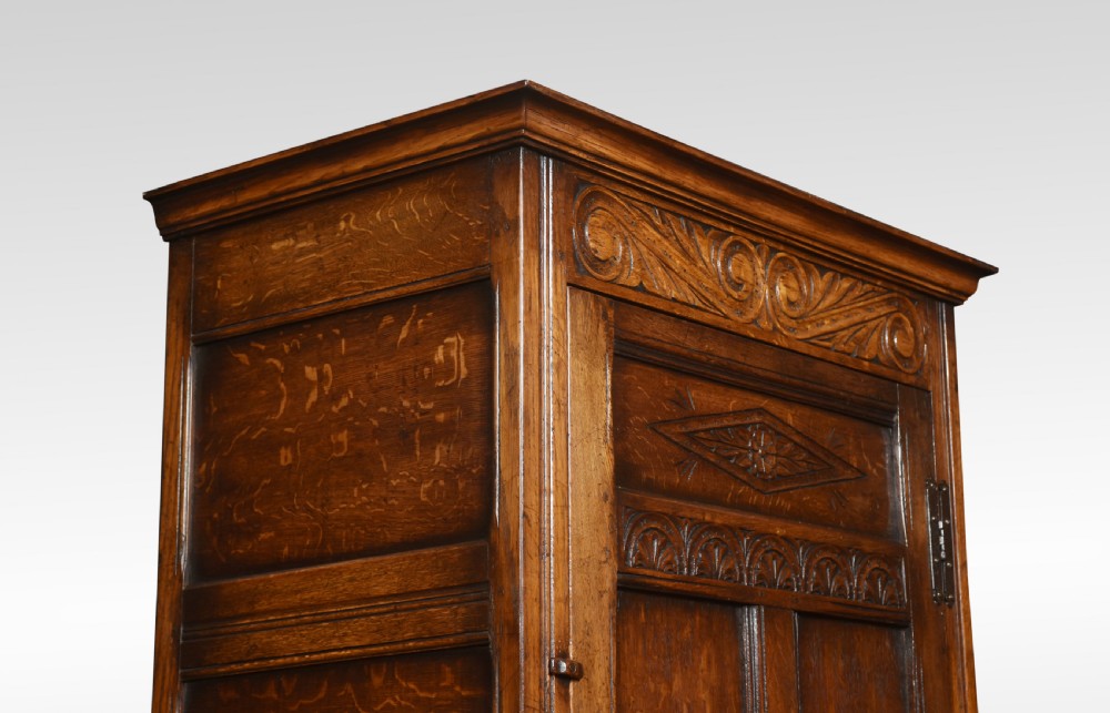 Carved oak hall robe View VI