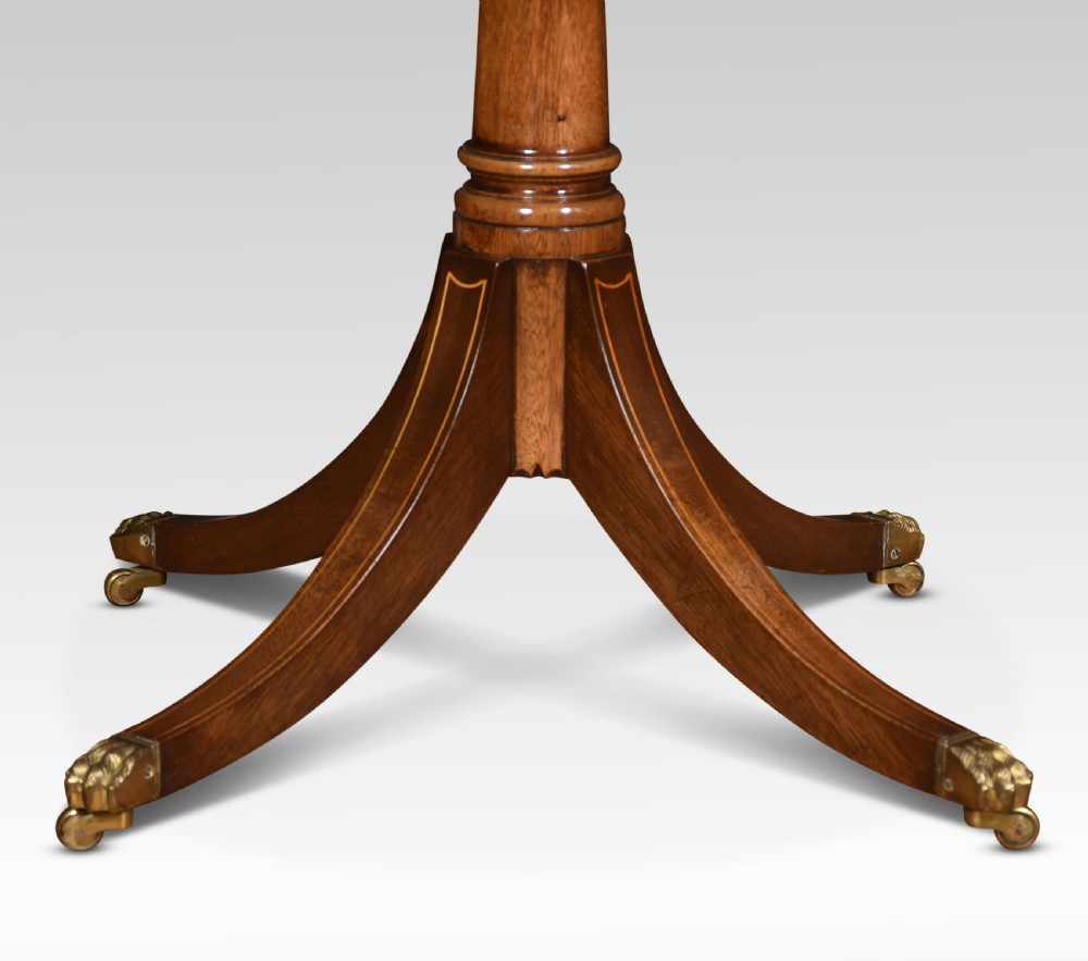 Mahogany inlaid drum table View III