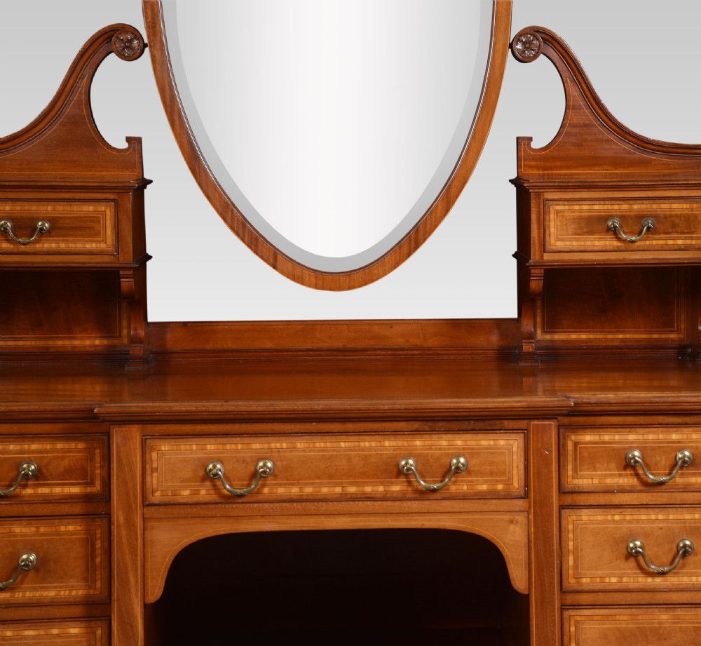 Mahogany inlaid dressing table by Maple and Co View II
