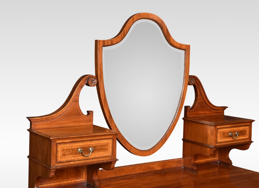 Mahogany inlaid dressing table by Maple and Co View V