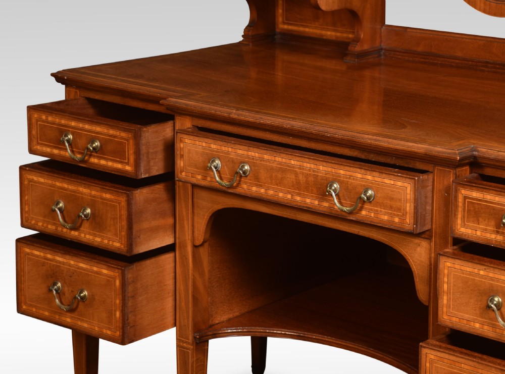 Mahogany inlaid dressing table by Maple and Co View IX