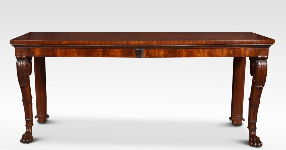Regency mahogany console table of large proportions View II