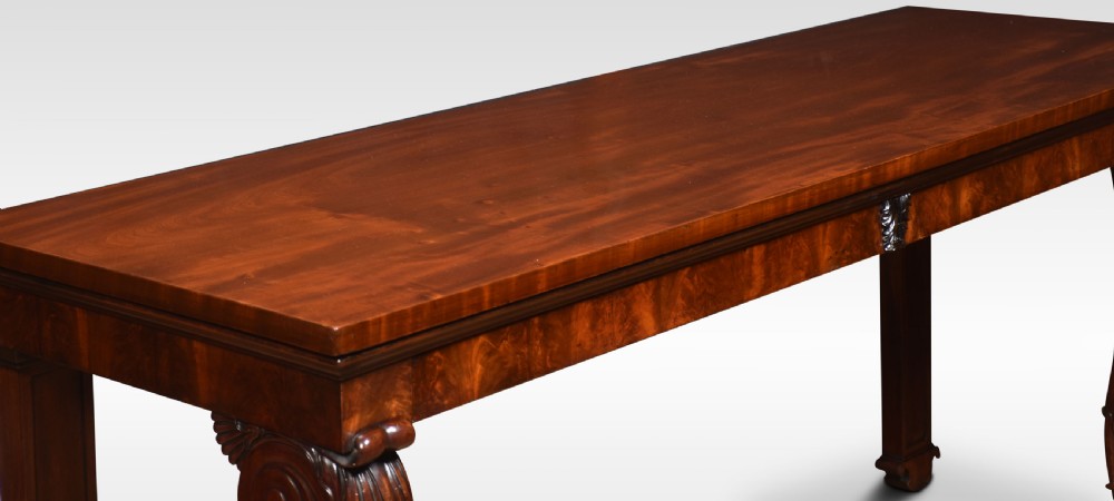 Regency mahogany console table of large proportions View V