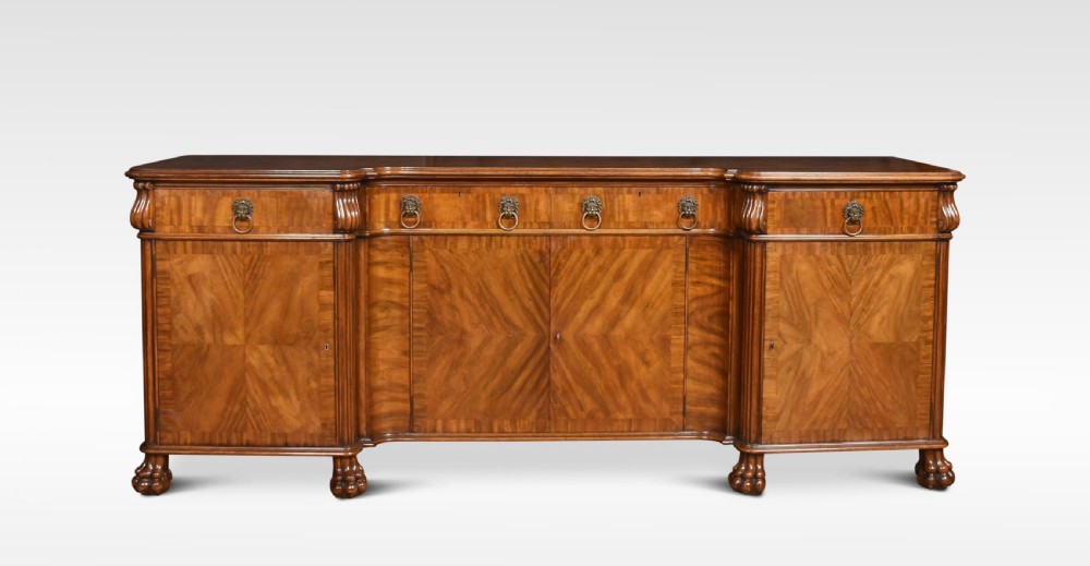 Walnut inverted breakfront sideboard