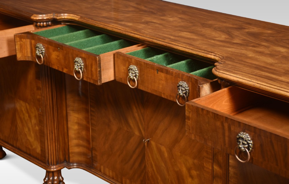 Walnut inverted breakfront sideboard View XI