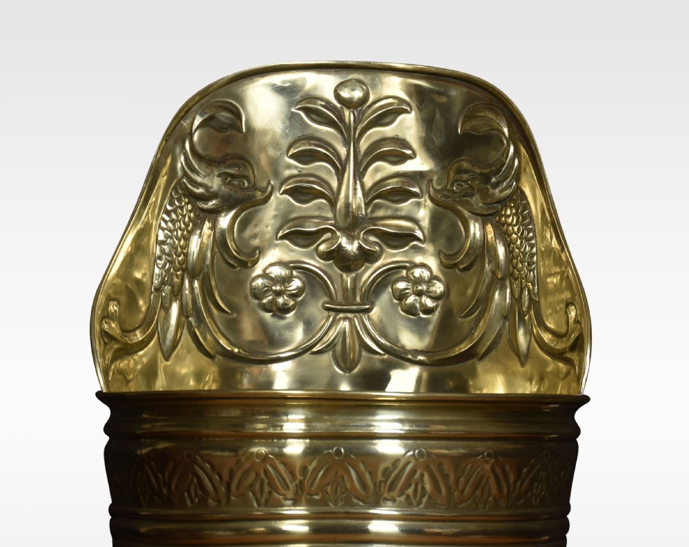 19th Century brass umbrella stand View III
