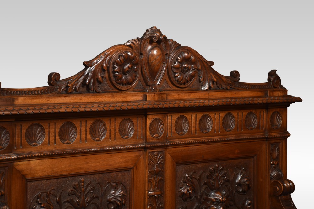 19th century walnut hall settle View III
