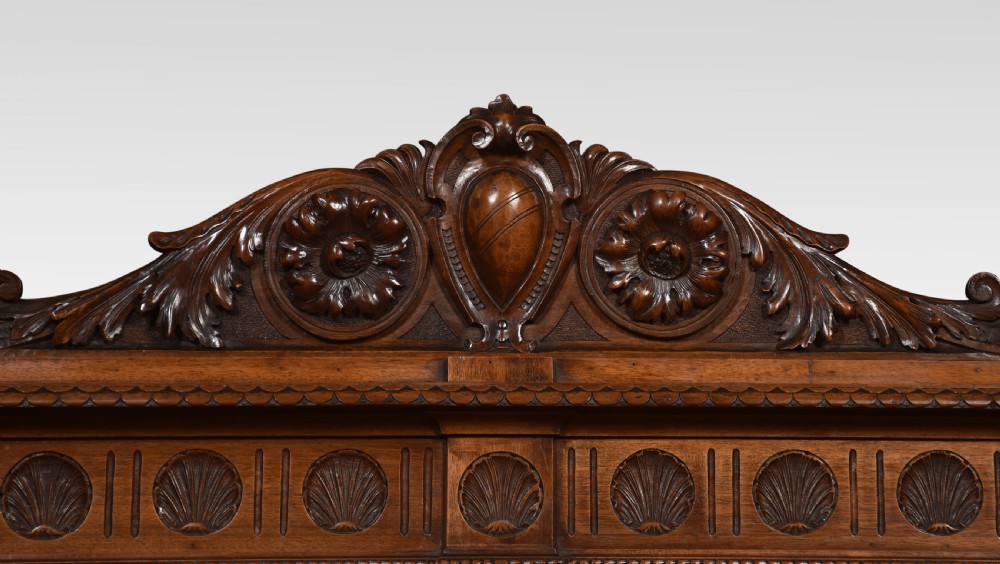 19th century walnut hall settle View VI