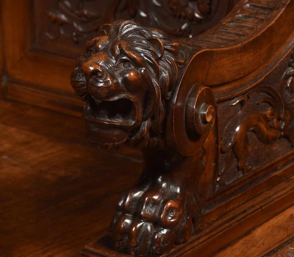 19th century walnut hall settle View XV
