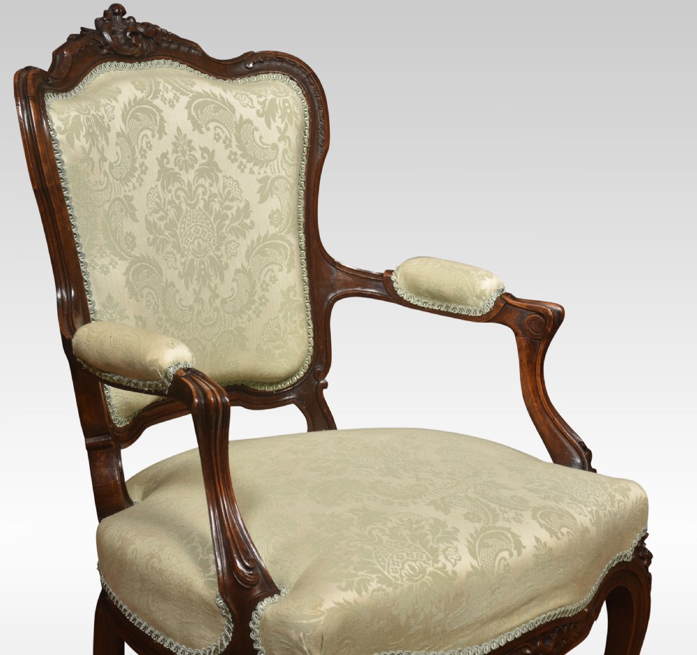 Pair of oak framed 19th century armchairs View III