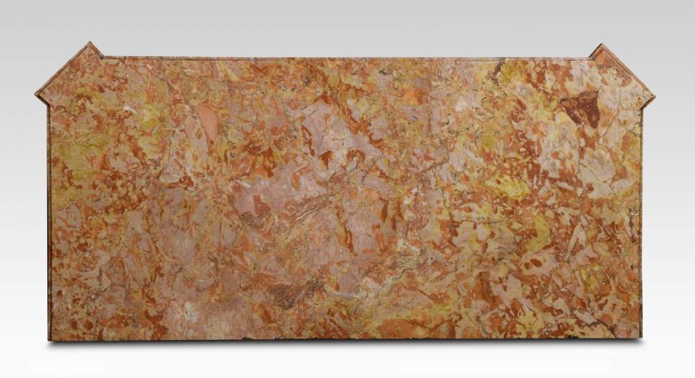 Neoclassical kingwood parquetry marble-topped chef of drawers View IX