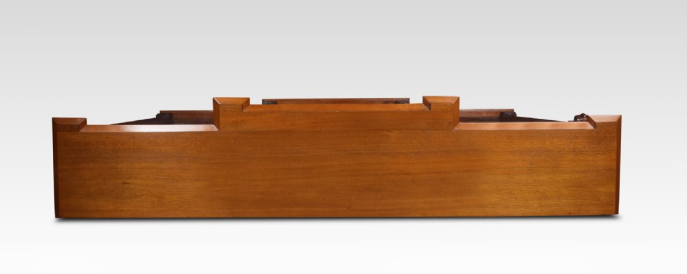 Large walnut dwarf open bookcase View VI