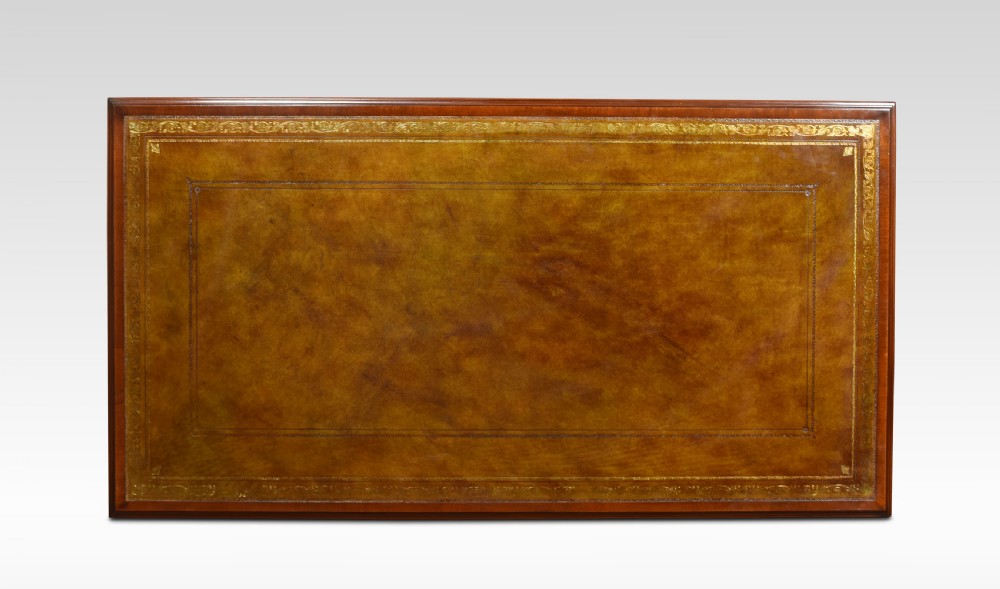 Mahogany twin pedestal desk View IX