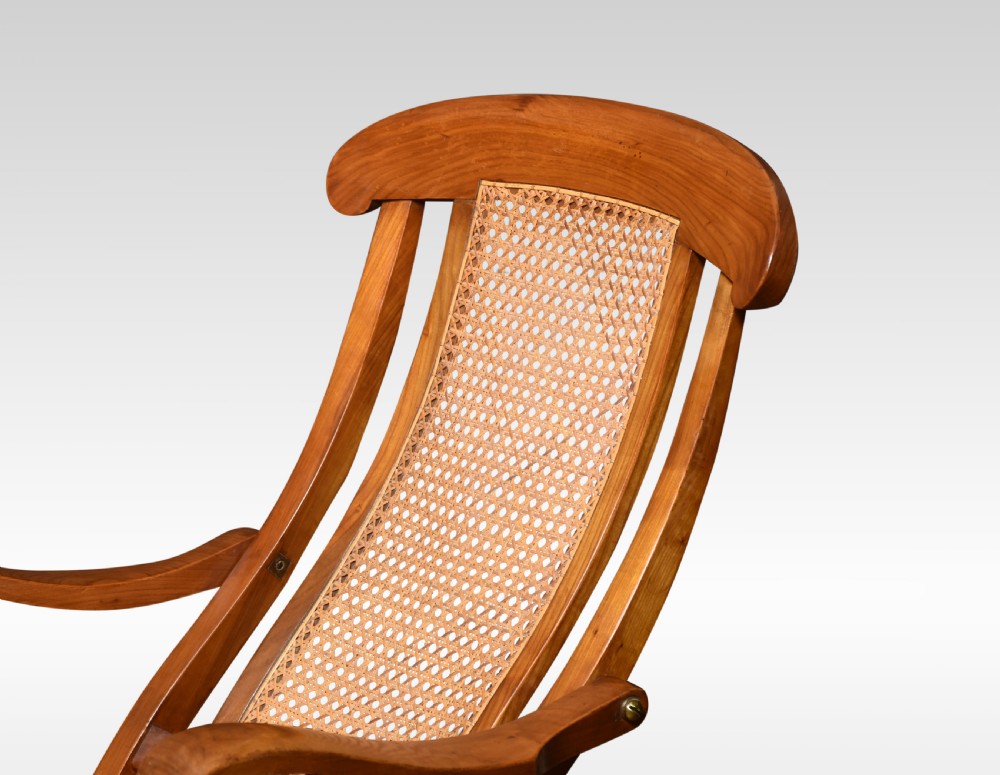 Walnut framed folding Steamer deck chair View III