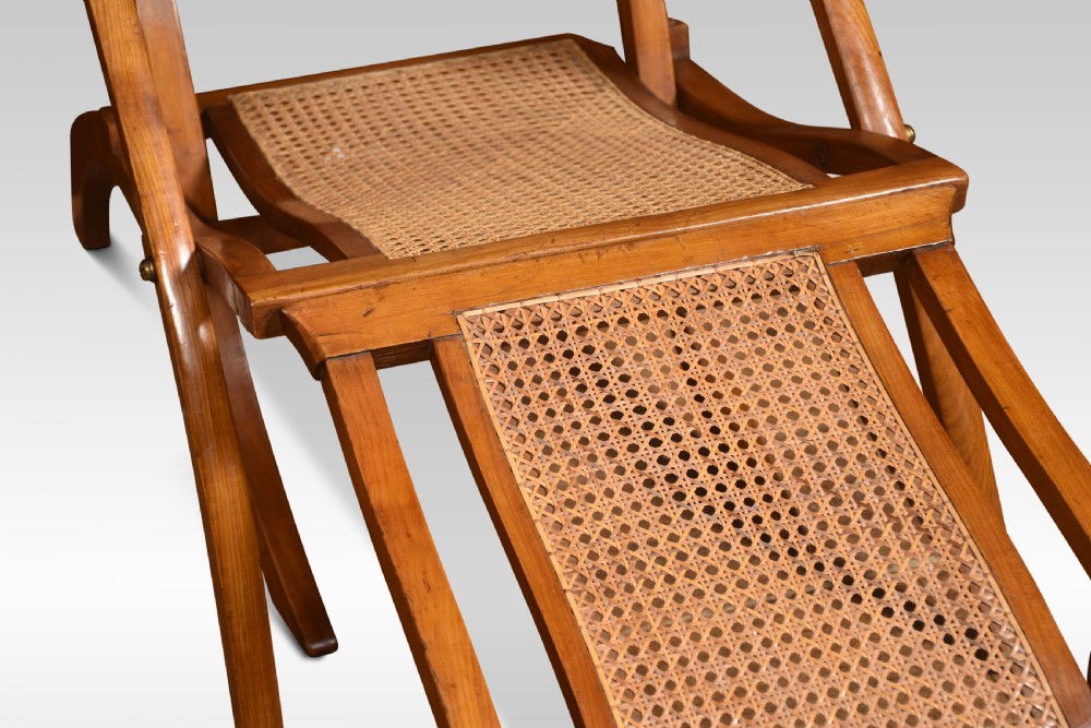 Walnut framed folding Steamer deck chair View IV