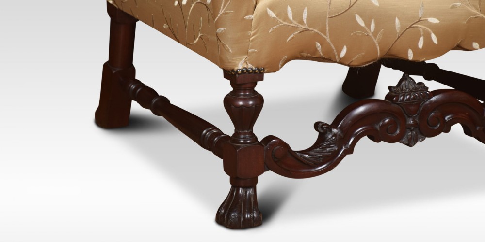 Pair of high back wing armchairs View V