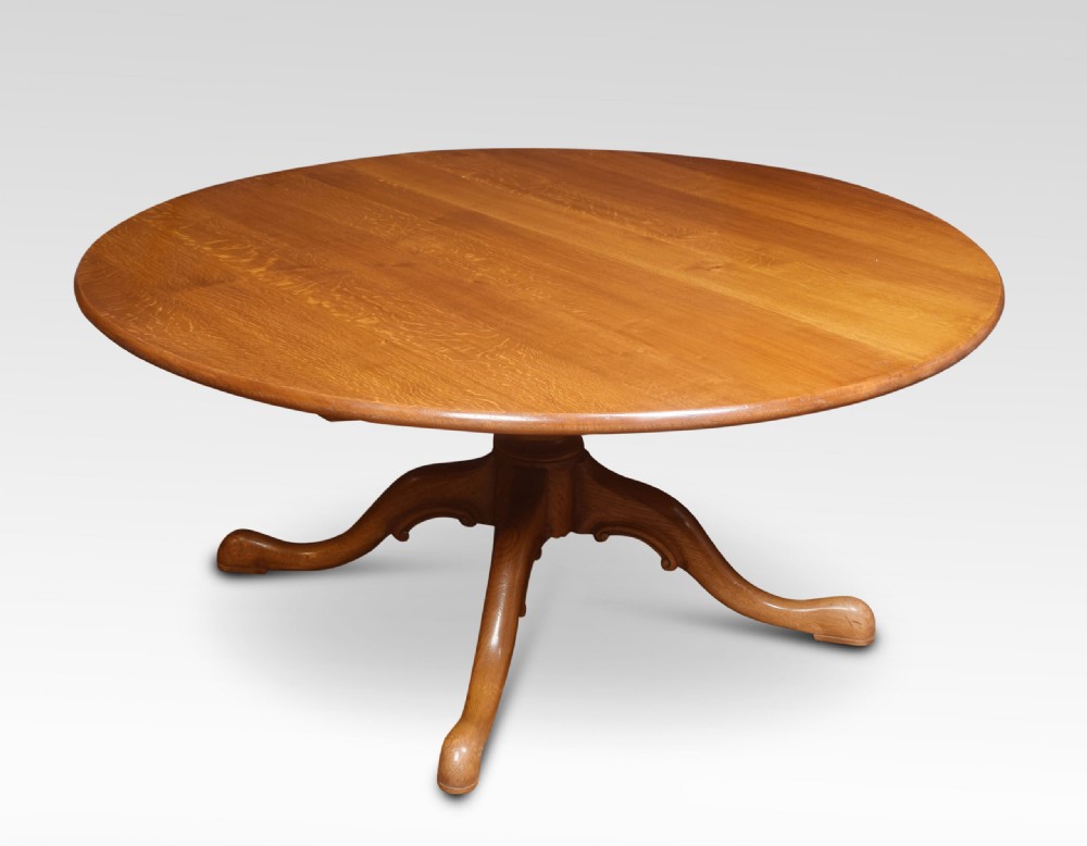 George III style oak dining table View II