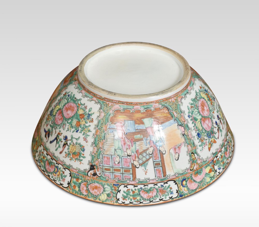 Large Chinese Canton famille rose bowl View IV