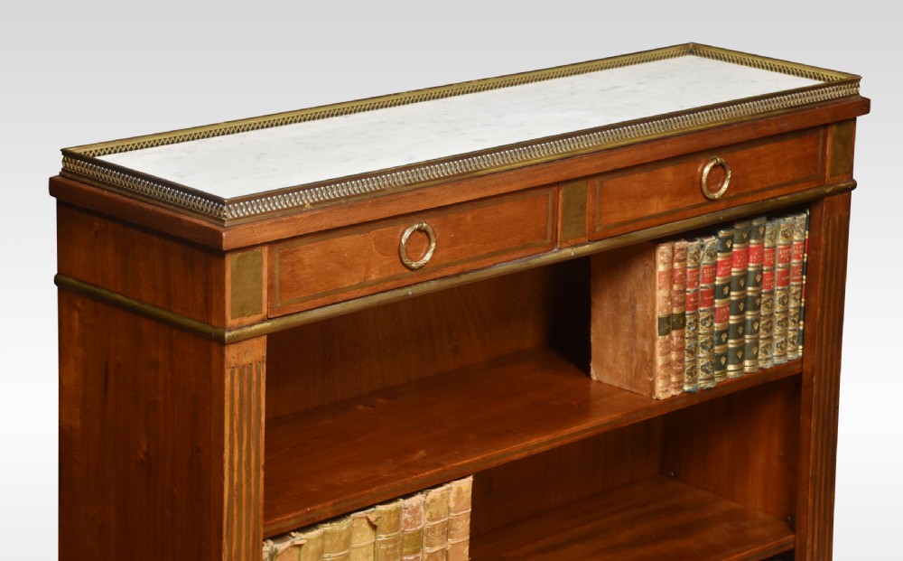 Pair of mahogany brass inlaid bookcase View III