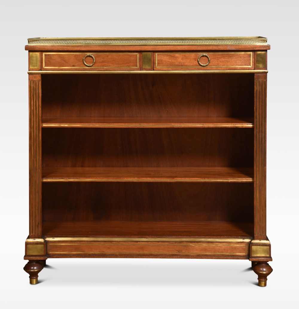 Pair of mahogany brass inlaid bookcase View IV
