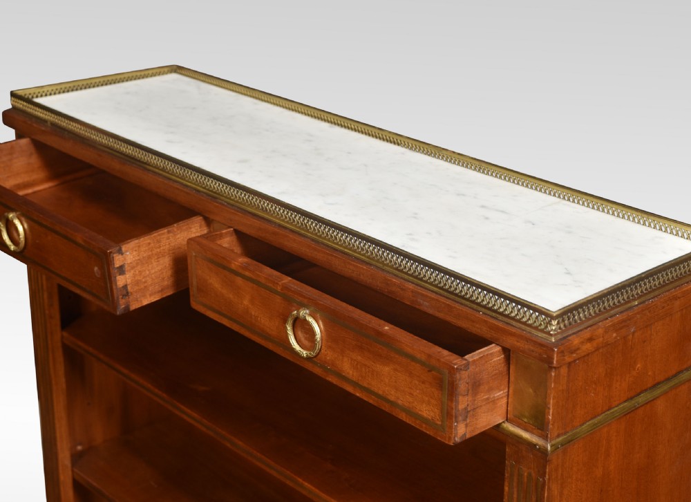 Pair of mahogany brass inlaid bookcase View V