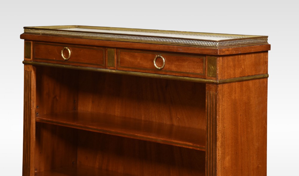 Pair of mahogany brass inlaid bookcase View VI