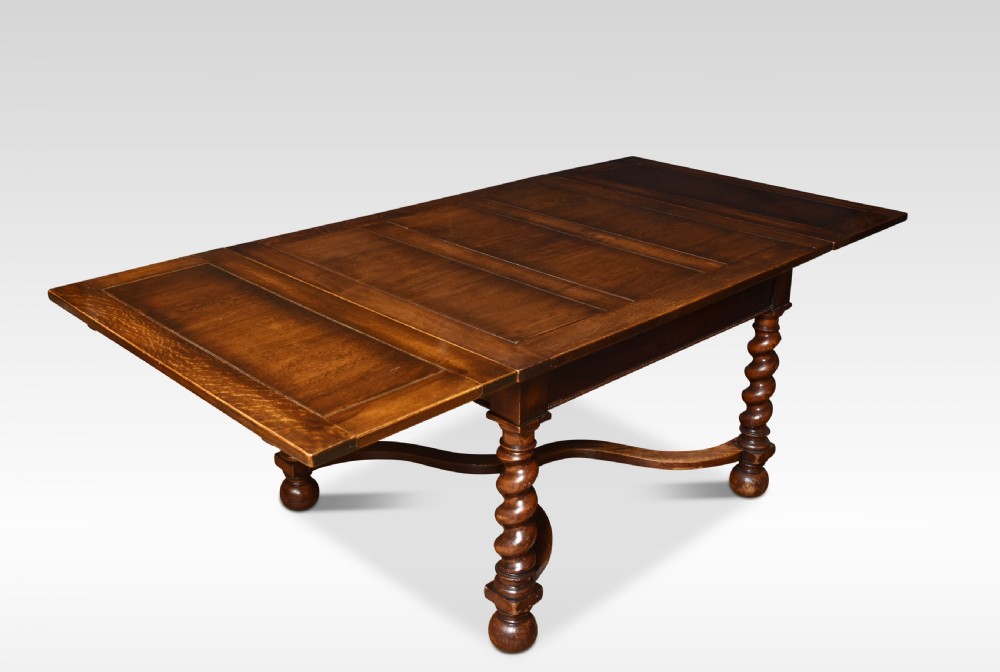 Oak draw leaf refectory table
