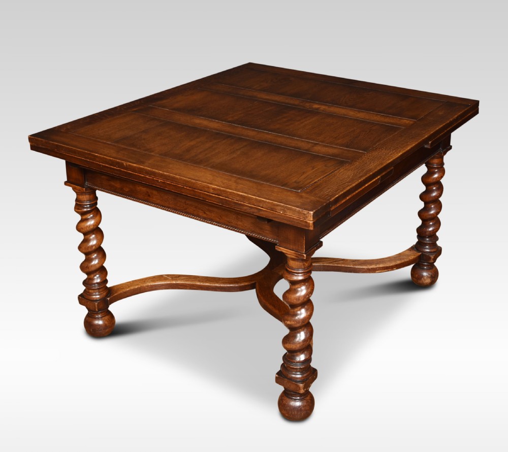 Oak draw leaf refectory table View III