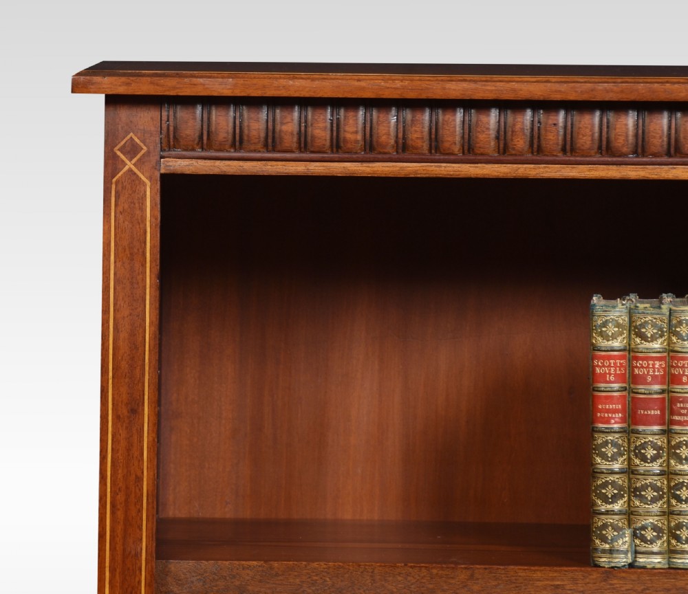 Mahogany open bookcase View II