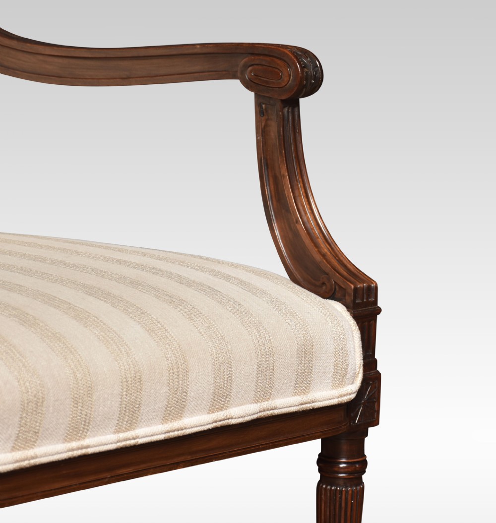 Pair of mahogany armchairs View II