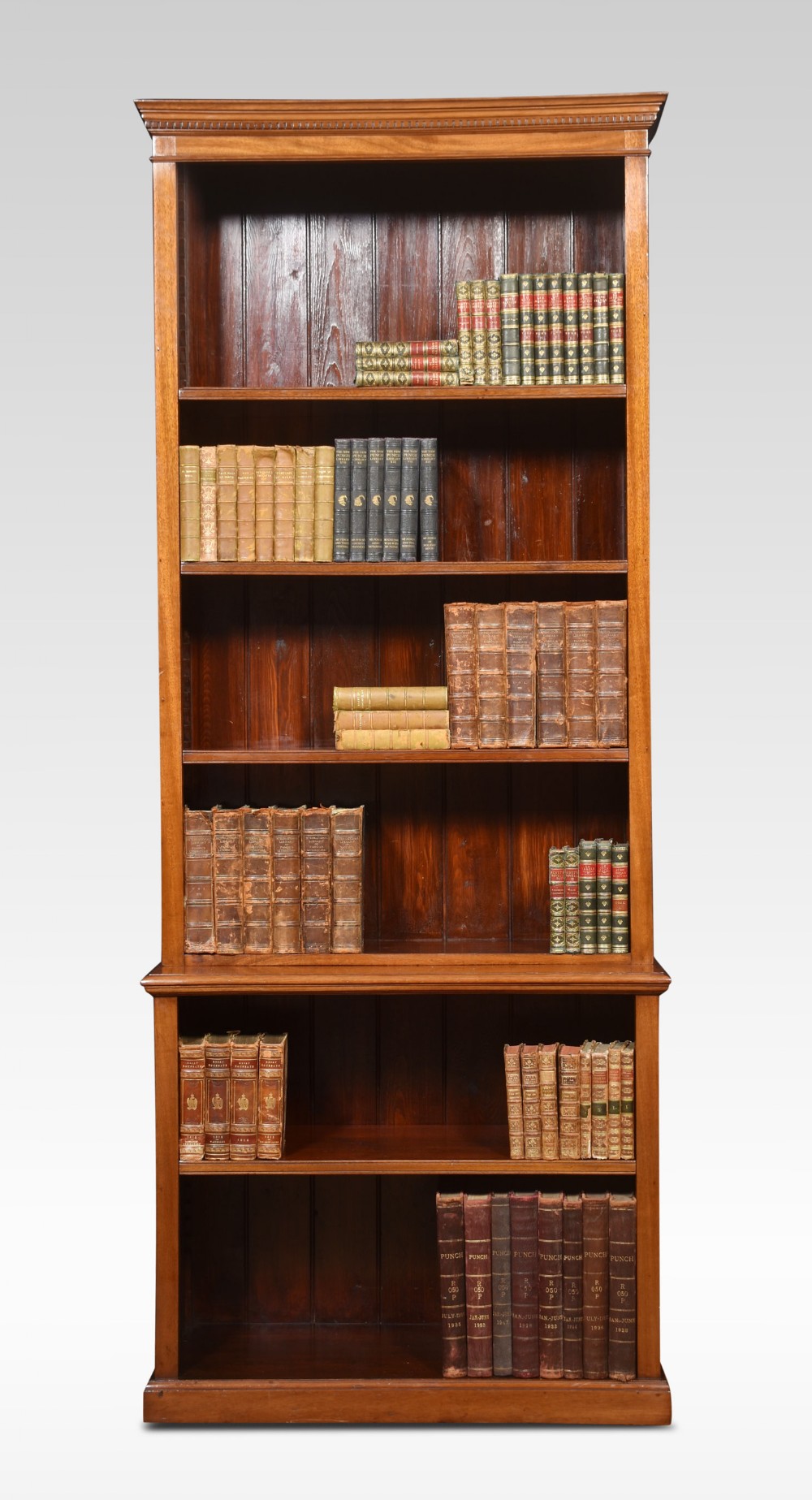 Walnut open bookcase