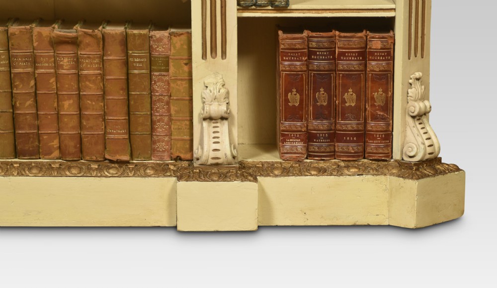 19th century gilded and painted open bookcase View VIII