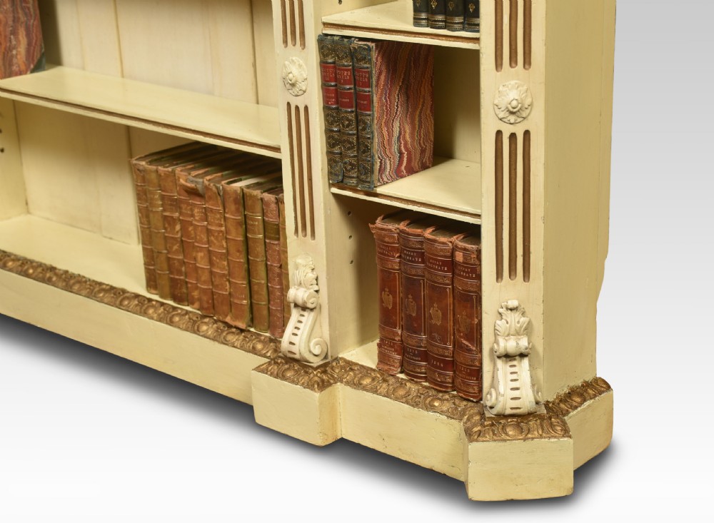 19th century gilded and painted open bookcase View XI