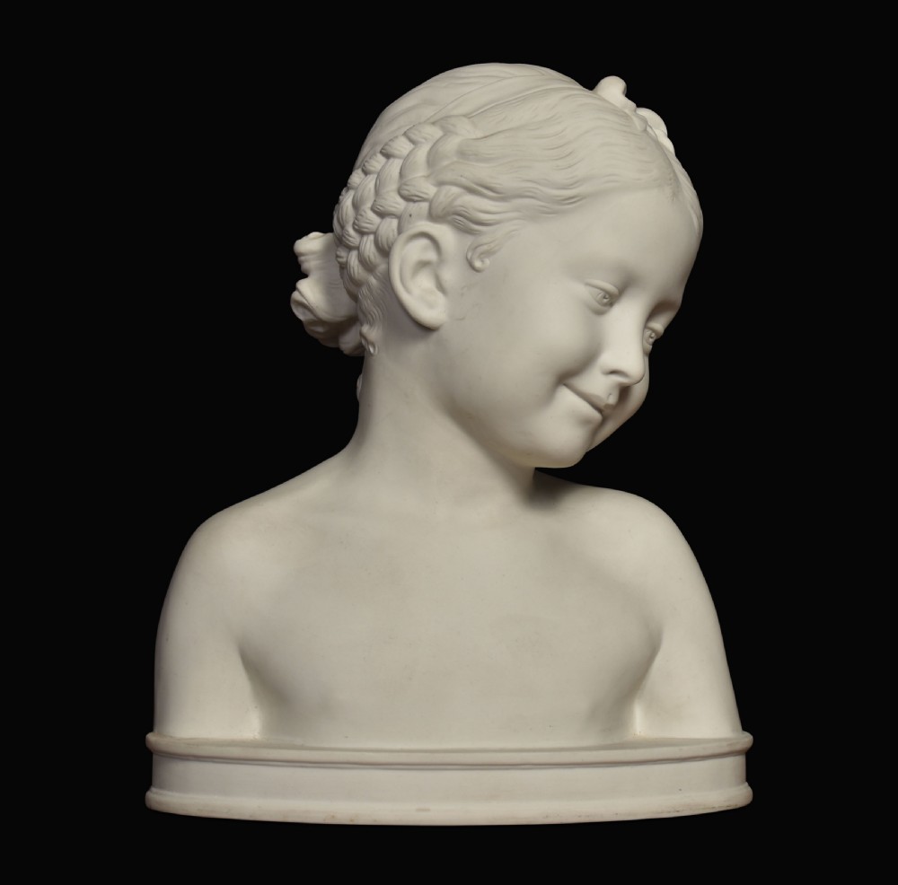 French parianware bust After Jean-Baptiste Pigalle