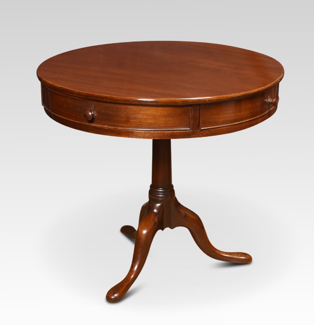 19th century mahogany drum table