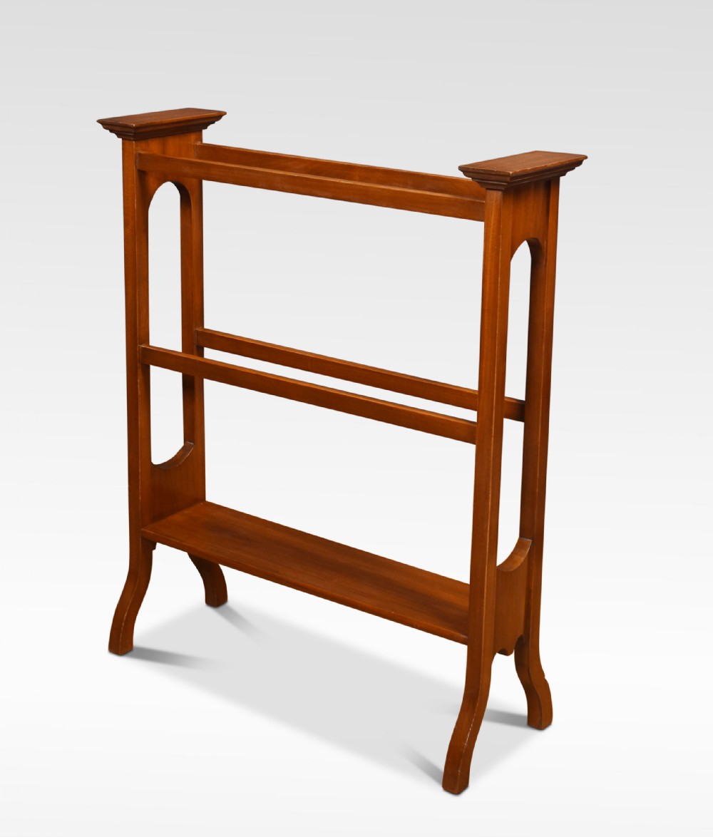 Arts and Crafts mahogany towel rail