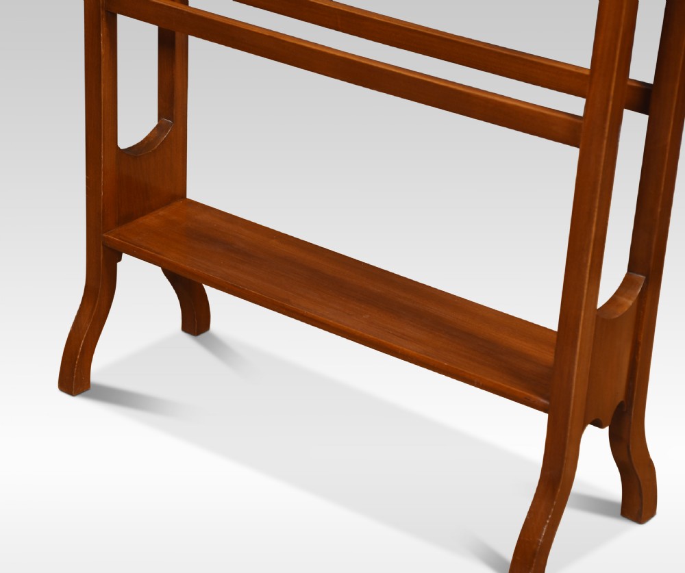Arts and Crafts mahogany towel rail View II