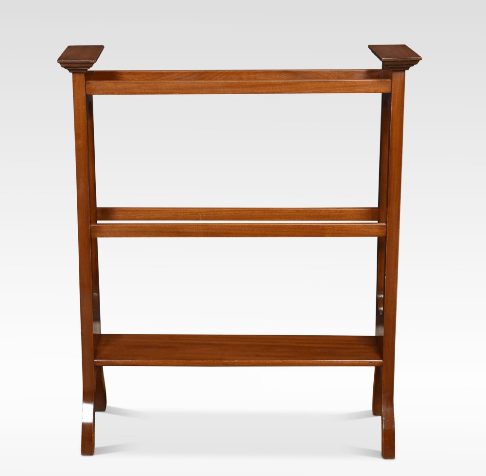 Arts and Crafts mahogany towel rail View IV