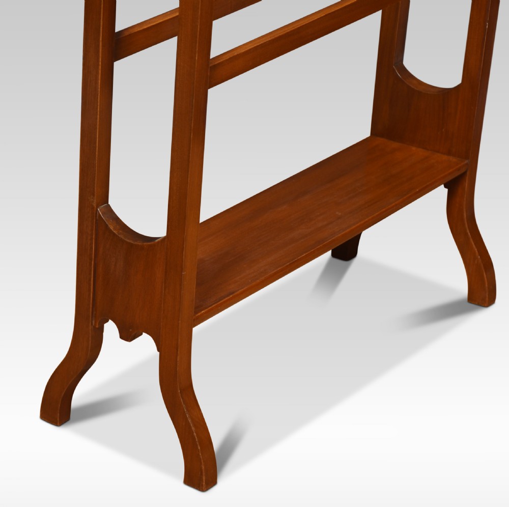Arts and Crafts mahogany towel rail View V