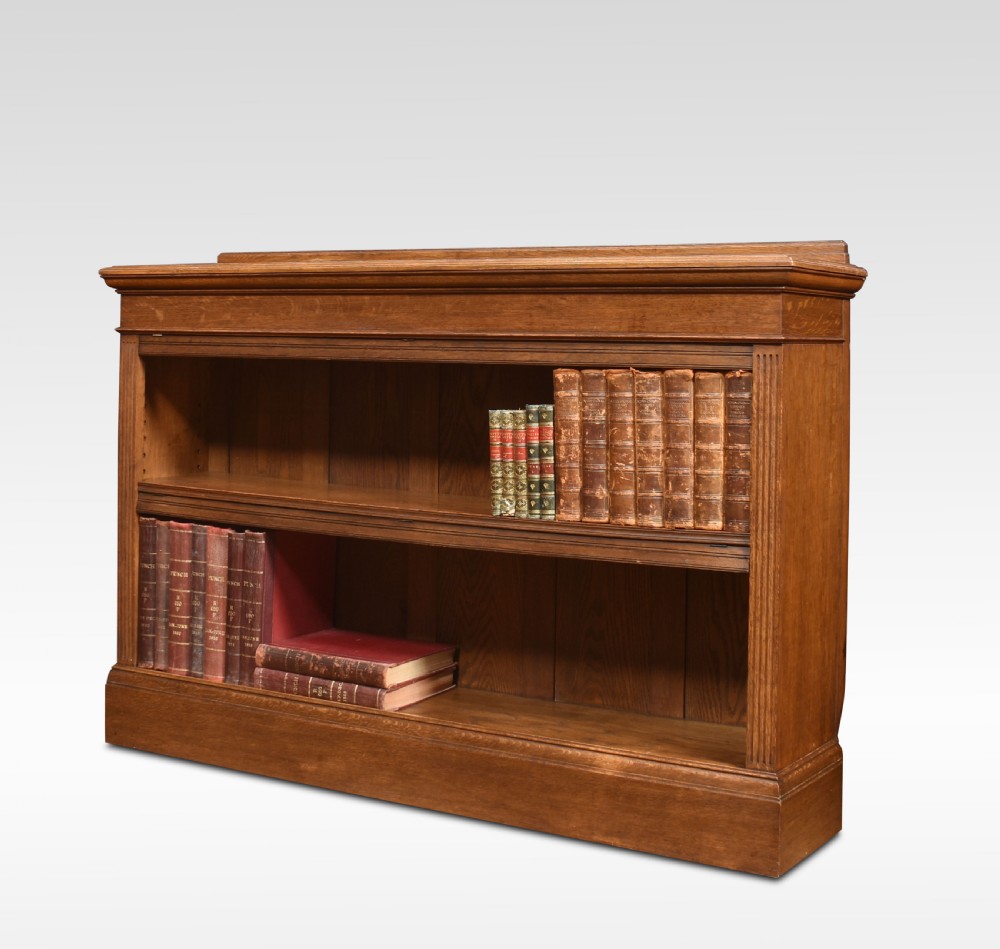 Oak open bookcase
