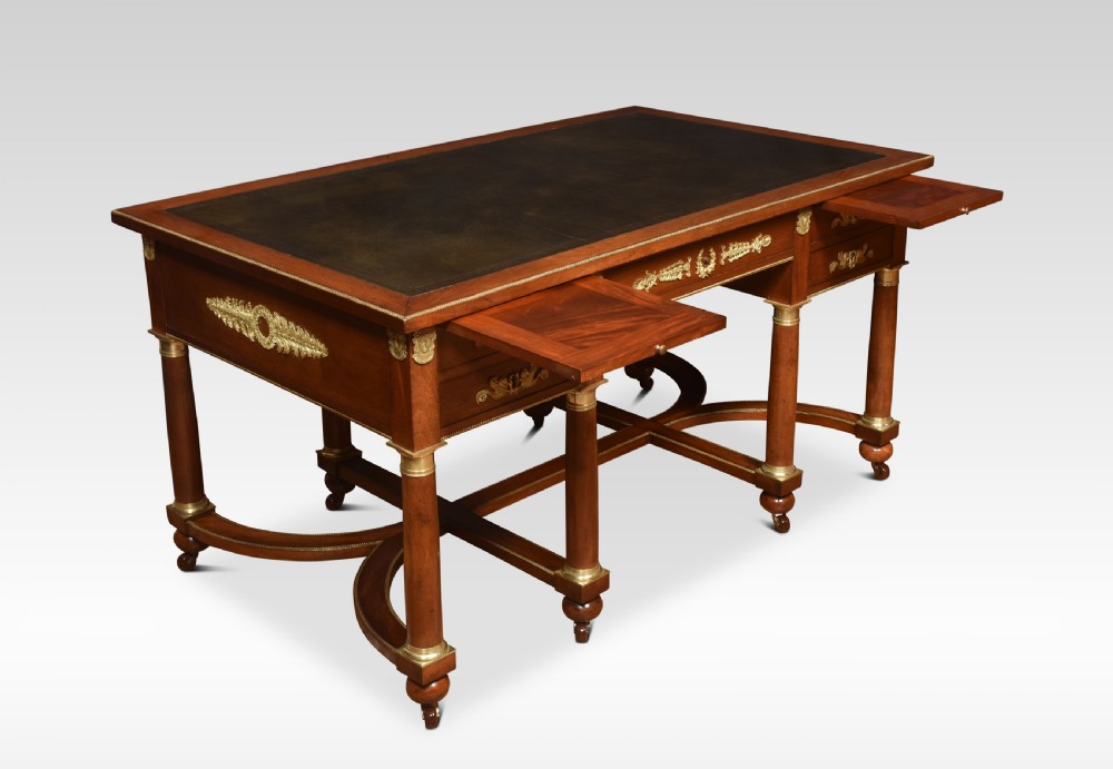 19th Century mahogany Empire style desk View VII
