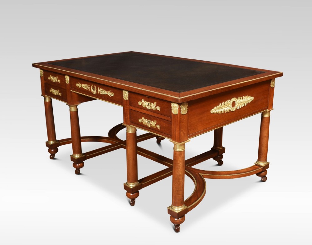 19th Century mahogany Empire style desk View IX