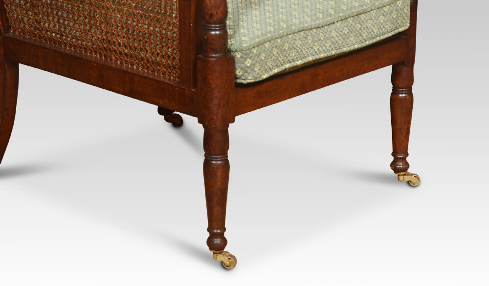 Regency mahogany bergere armchair View II