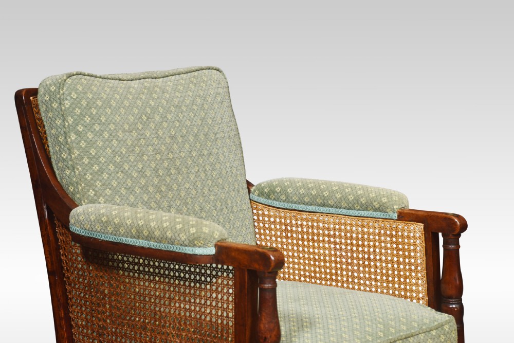 Regency mahogany bergere armchair View III